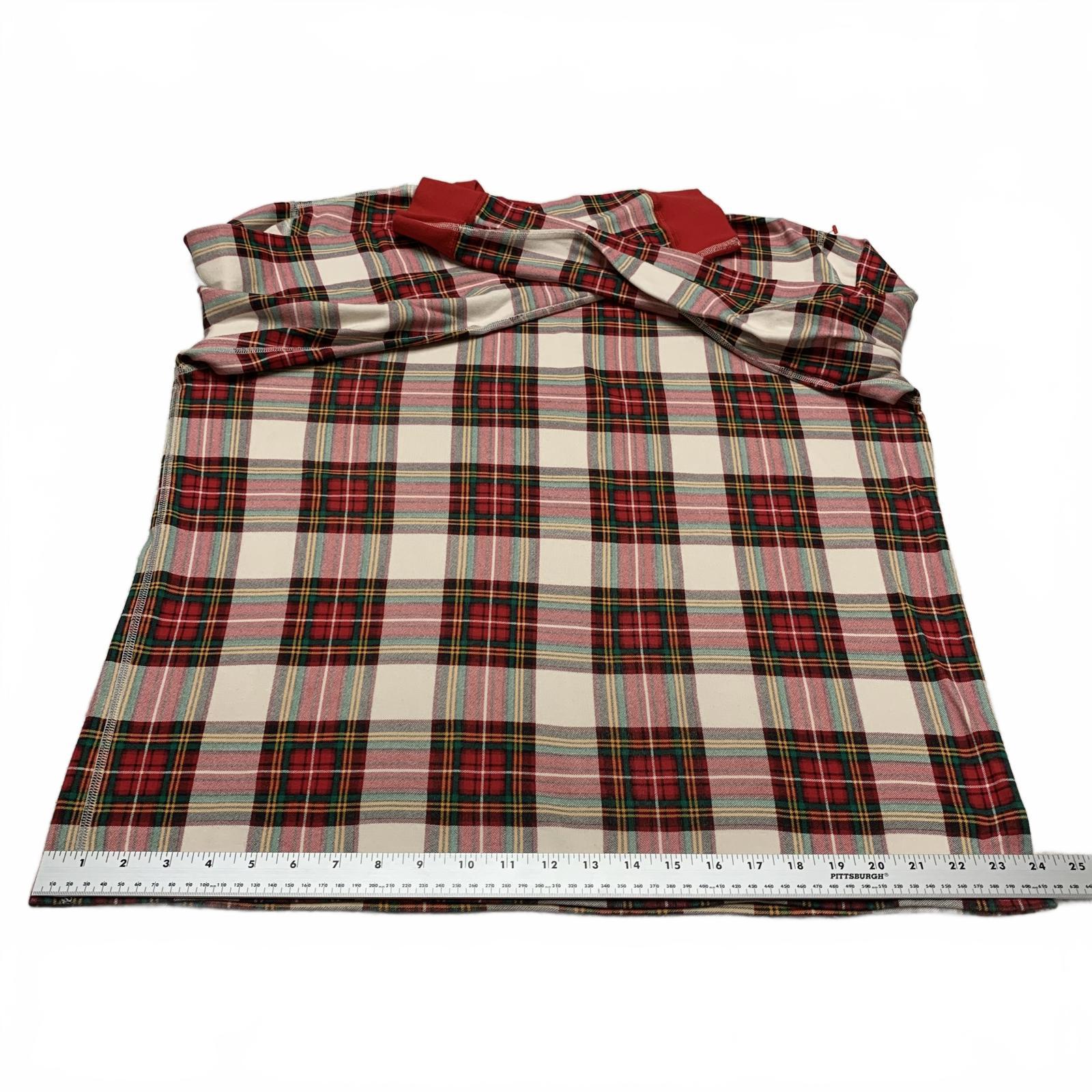 VTG Hanna Andersson Womens Size XXL Red Plaid Long Sleeve Shirt Organic Cotton