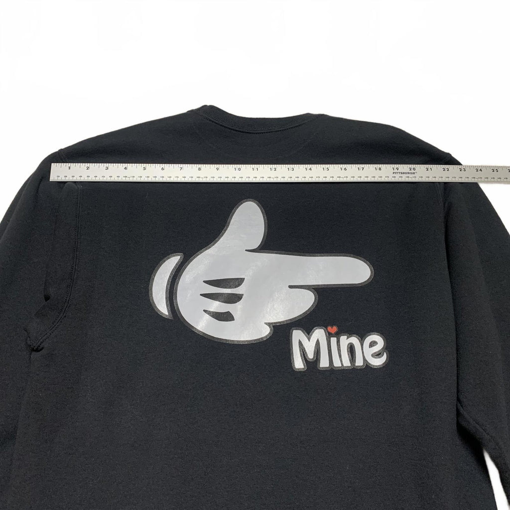 Jerzees Couples Matching Mr & Mrs Sweatshirts Small Large Black