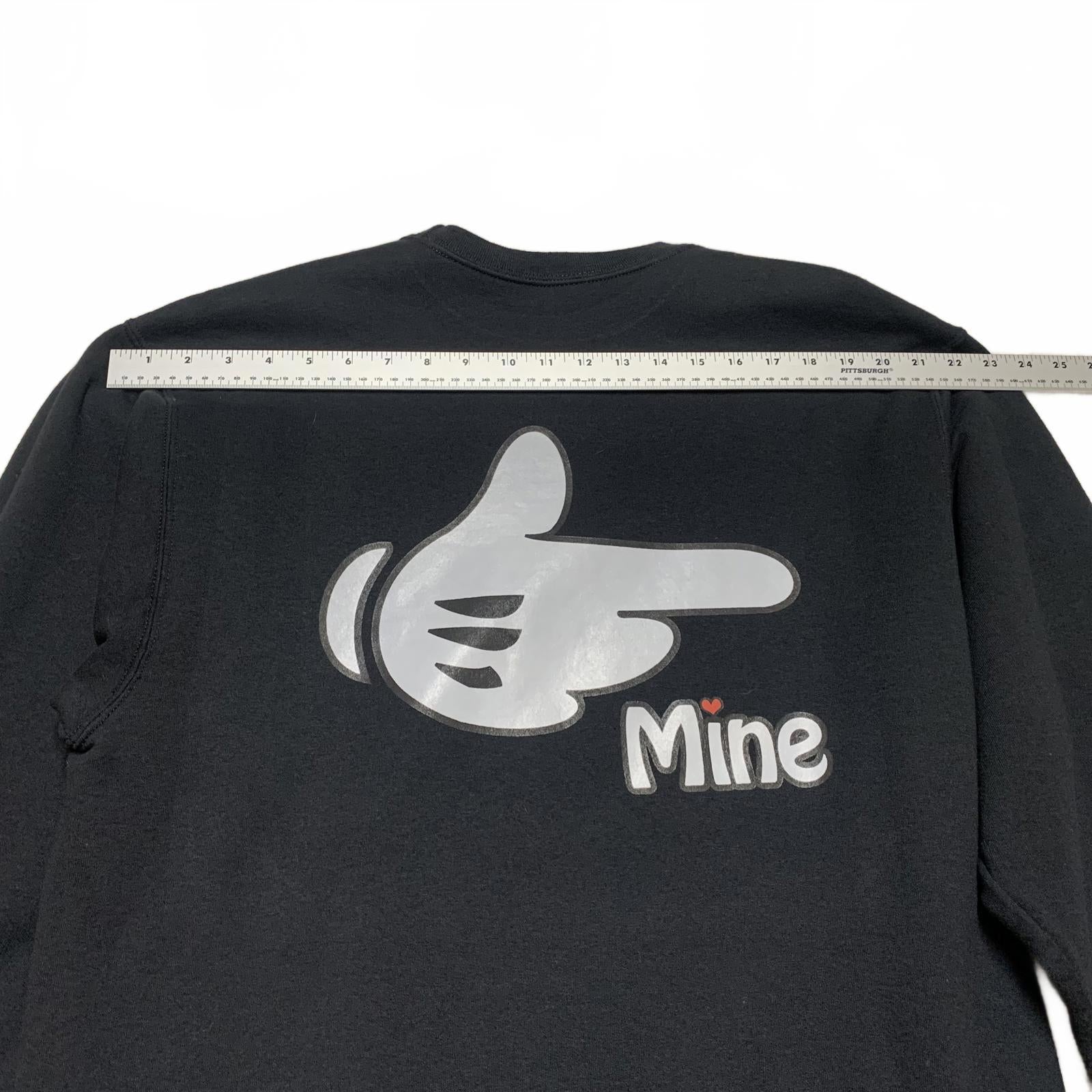 Jerzees Couples Matching Mr & Mrs Sweatshirts Small Large Black