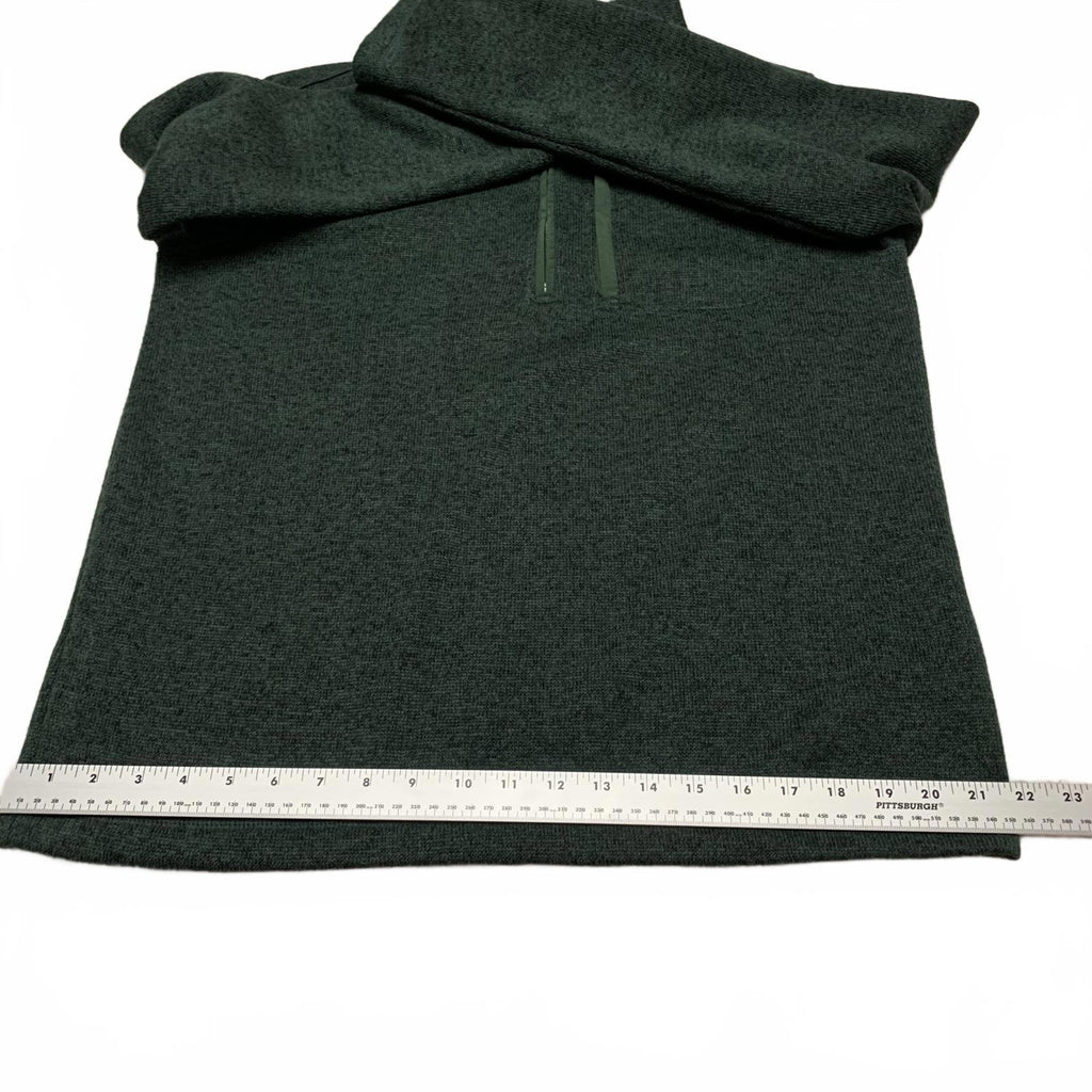 Eddie Bauer Men's Medium Dark Green Quarter Zip Fleece Pullover
