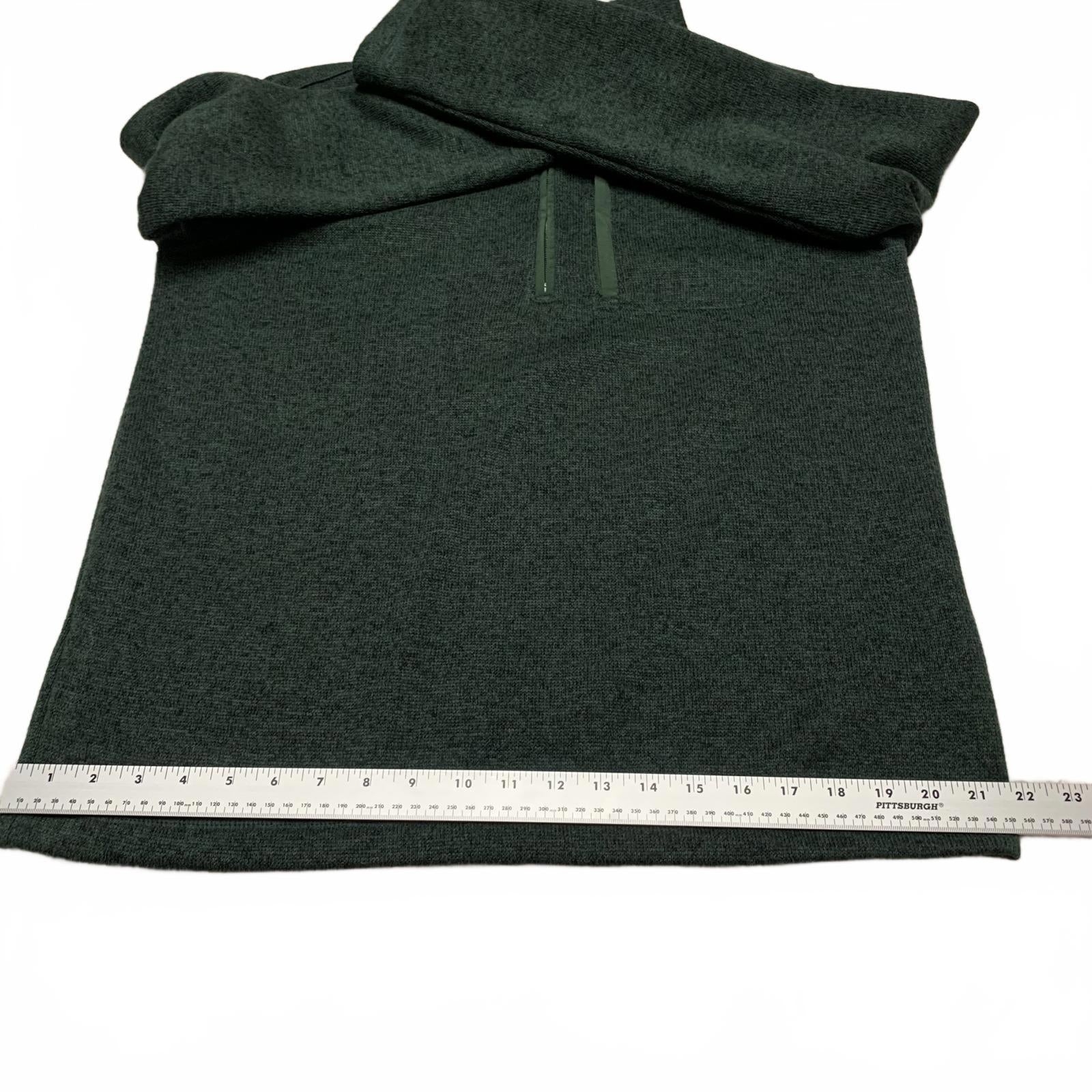 Eddie Bauer Men's Medium Dark Green Quarter Zip Fleece Pullover