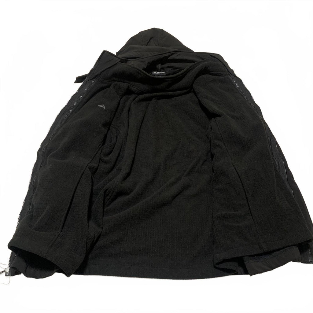 Snozu Performance Men's Size M Black Utility Jacket Hooded Coat Zip 4 Pockets