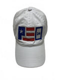 CAP AMERICA Unisex Puerto Rico Flag White PEO 24 Flag Baseball Hat