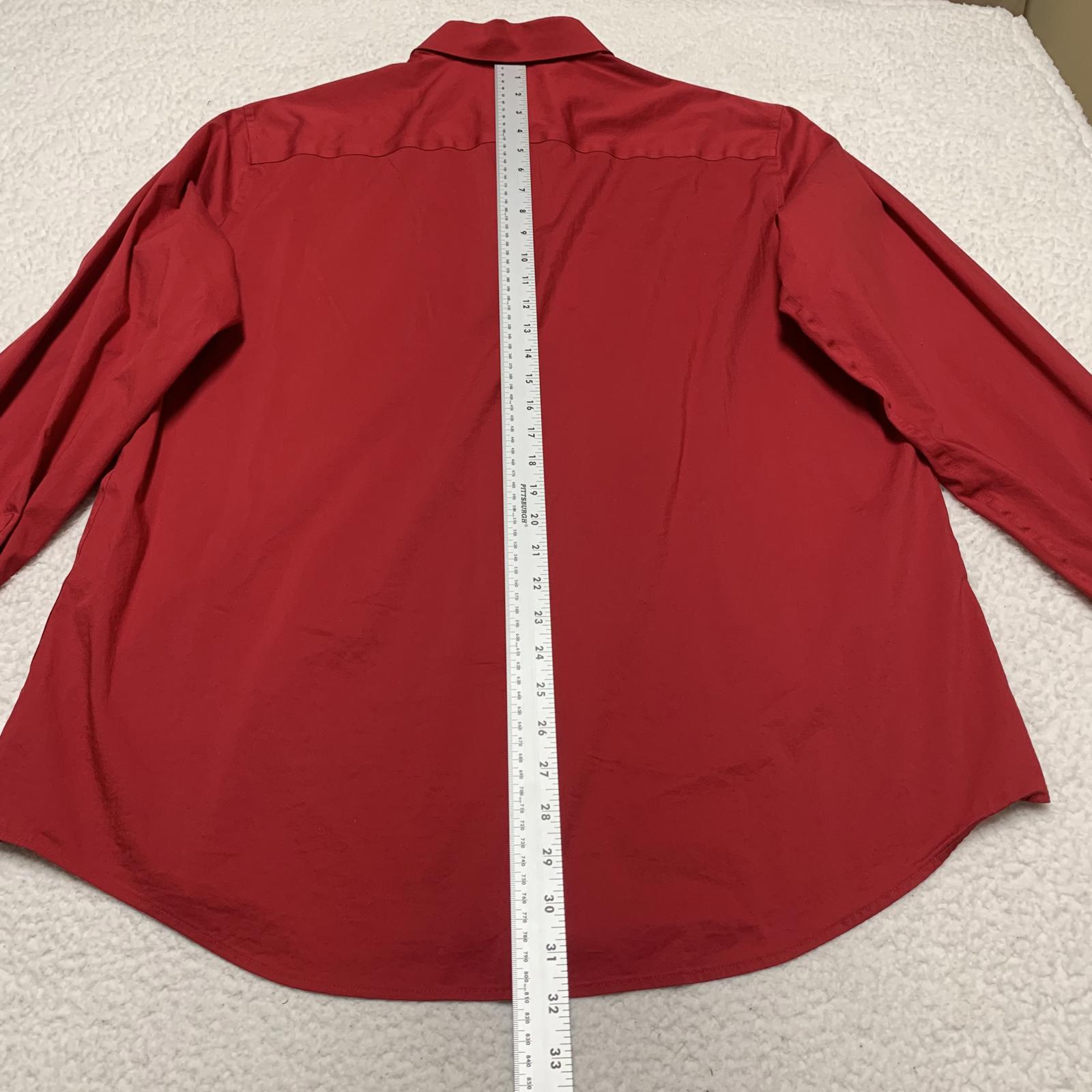 Alfani Men’s Size XLarge Red Slim Fit Button-up Dress Shirt