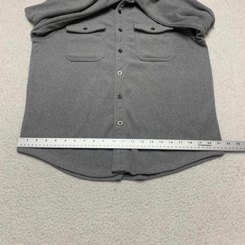 George Men’s Size Medium (38-40) Gray Button-Up Flannel Shirt