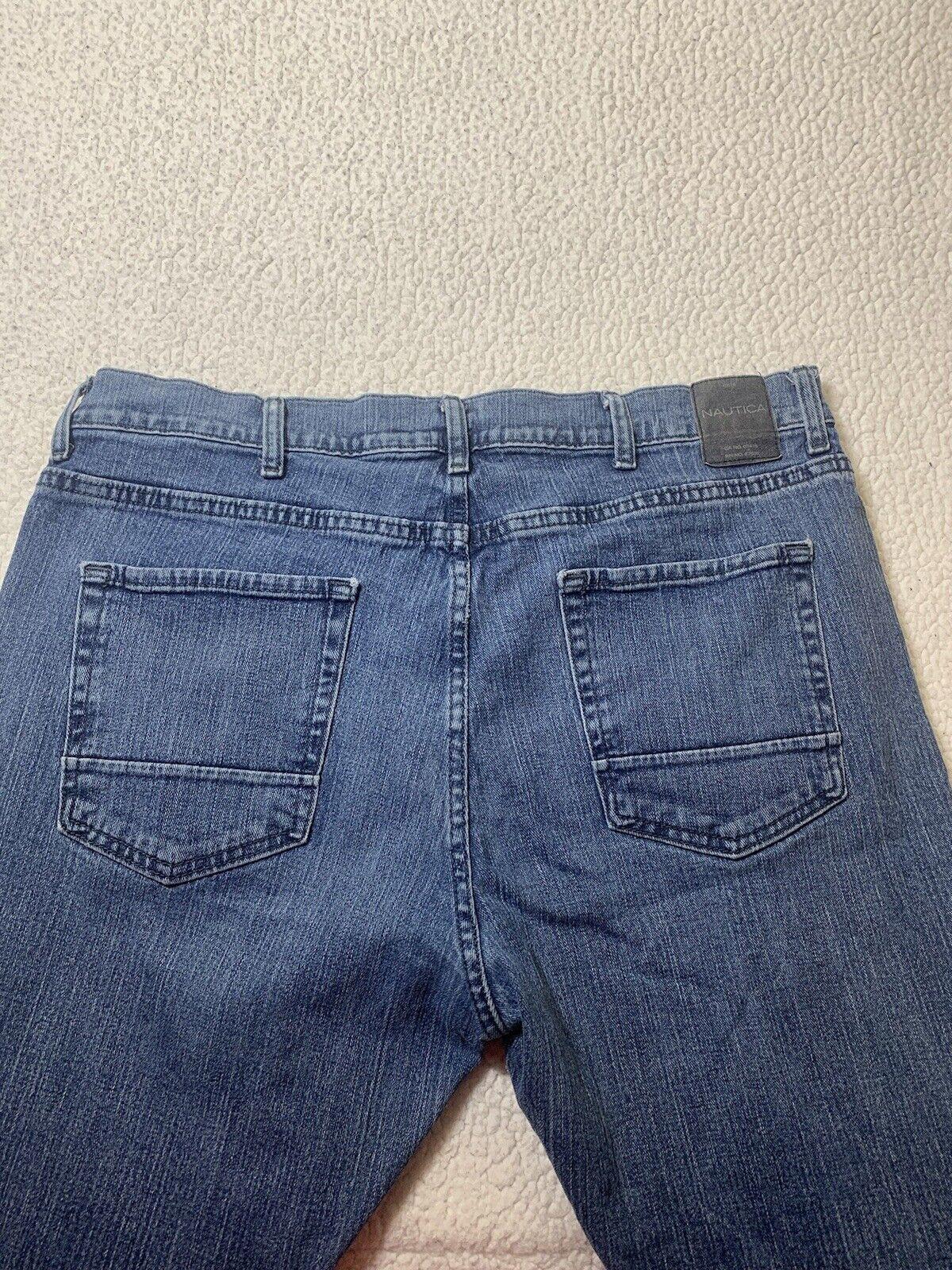 Nautica Jeans Men’s Size W38 32L Relaxed Fit Blue Stretch
