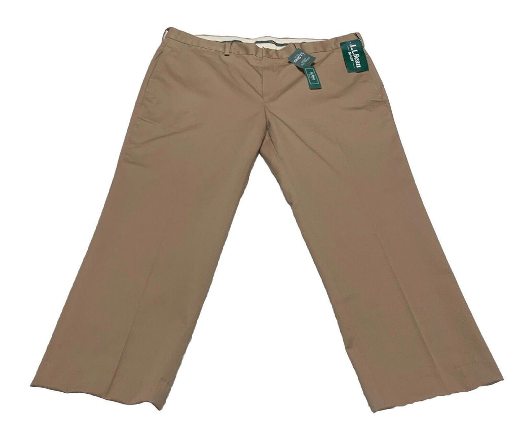 L.L. Bean Dress Slacks Chino Men's Sz 42 Wide Dark Khaki