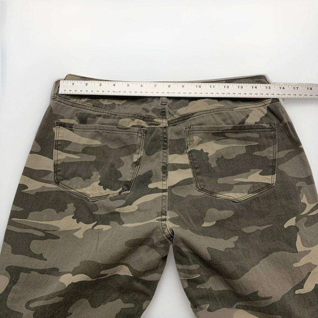 Rewash Brand Junior's Size 7/28 Olive Green Camo Print Straight Leg Pants