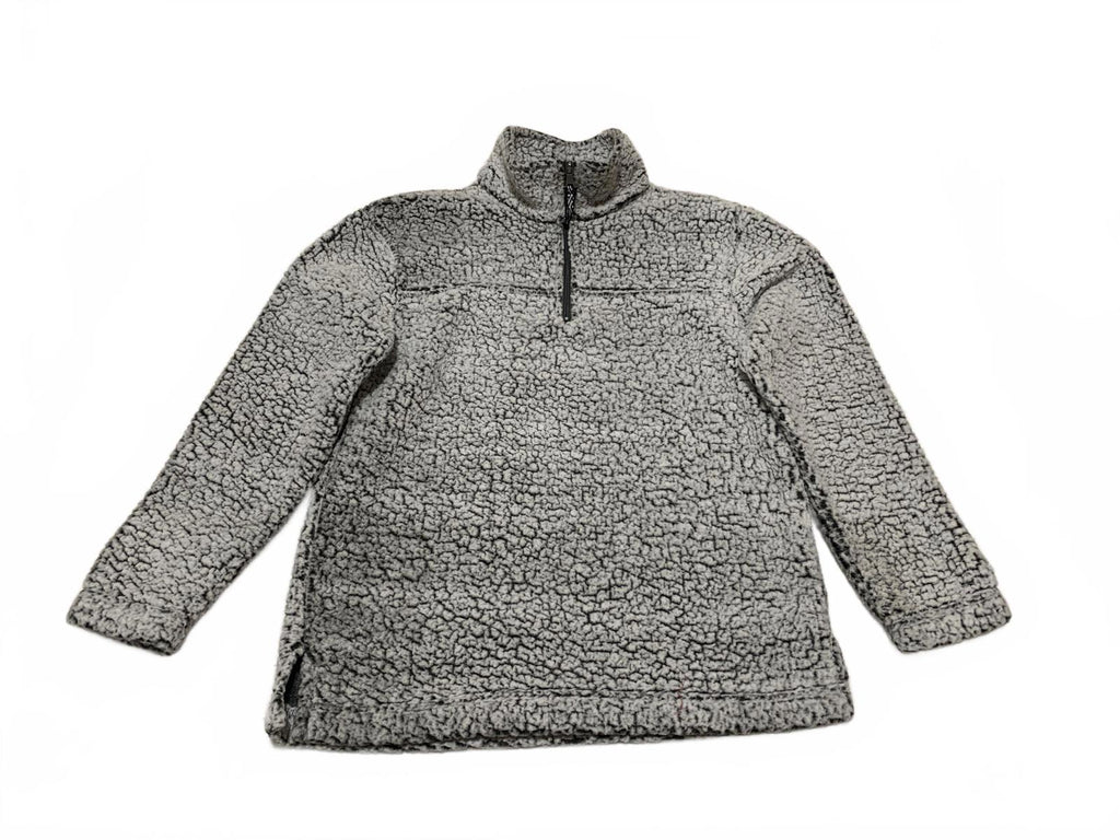 Boxercraft Men's Size M Gray Sherpa Fleece Quarter-Zip Pullover Jacket