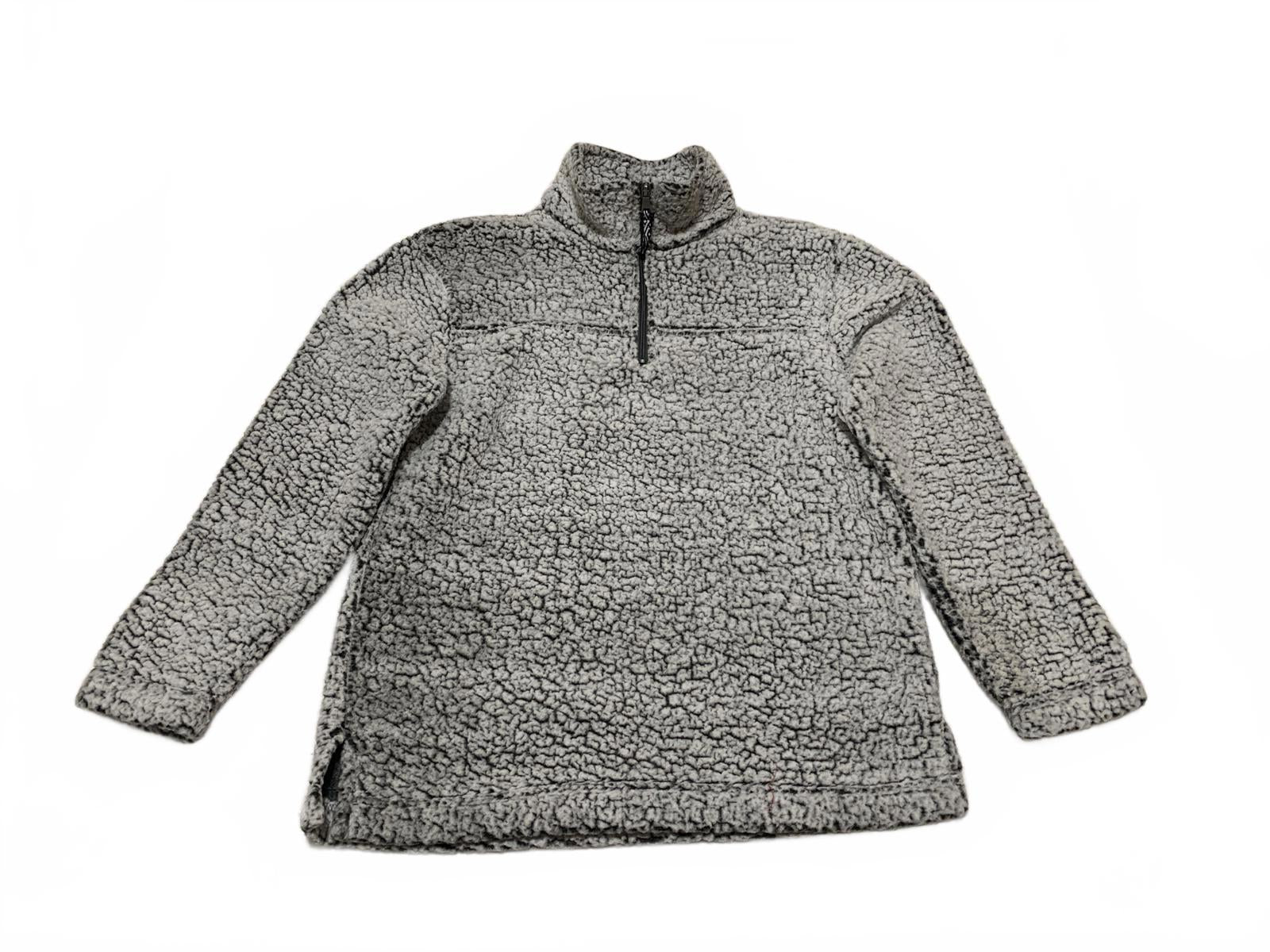 Boxercraft Men's Size M Gray Sherpa Fleece Quarter-Zip Pullover Jacket