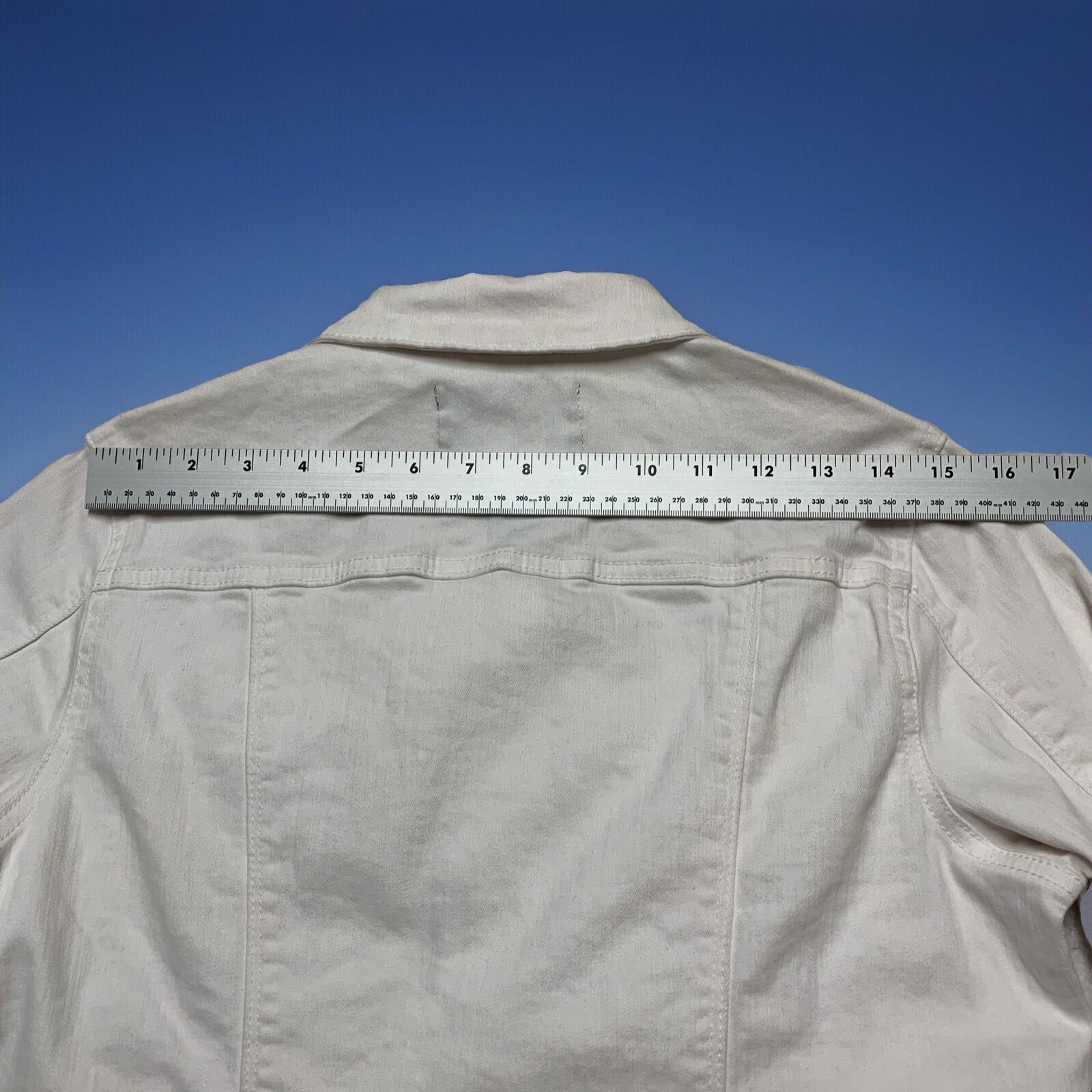 Nine West Jeans Women’s Small White Denim Sarah Jacket Buttons