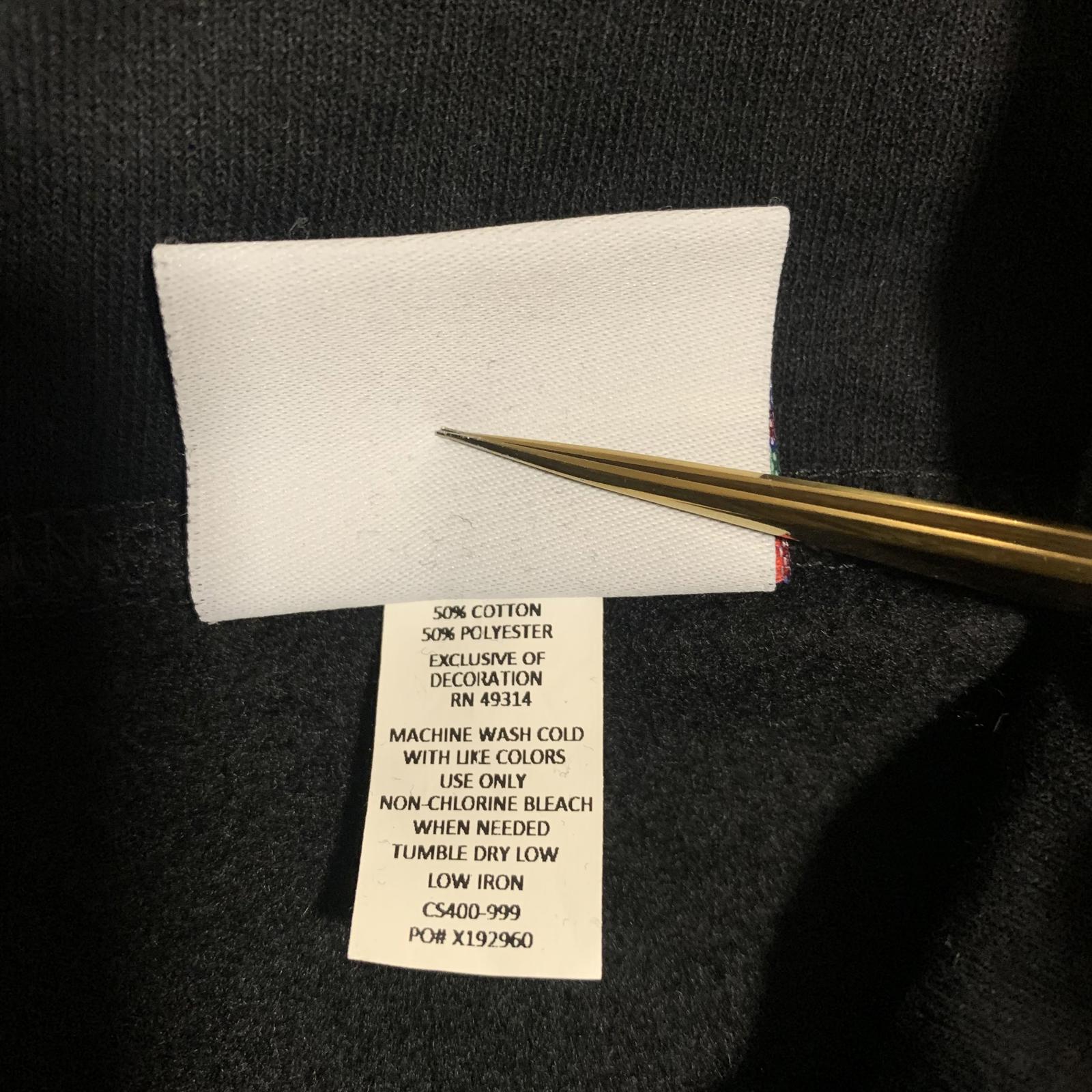 Champion Eco Authentic Men’s Team Pyramid Size L Black Quarter-Zip Sweatshirt