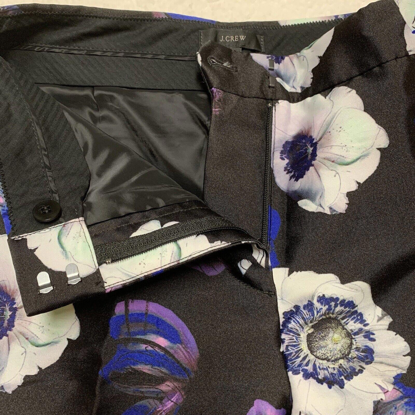 J. Crew Women's  Pants Size 00 Floral Poppy Print Cropped