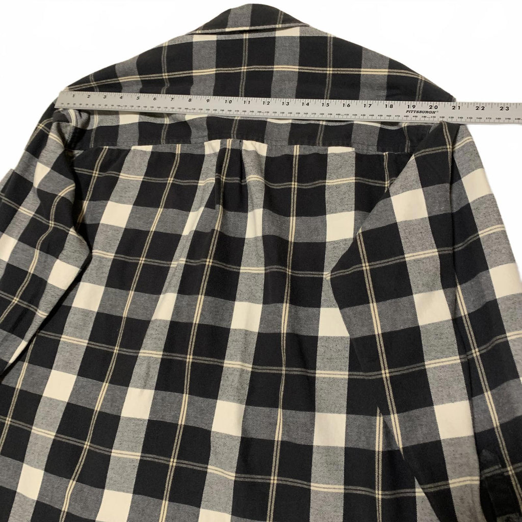 Universal Thread Men's Oversized Size XXL Black White Plaid Casual Shirt