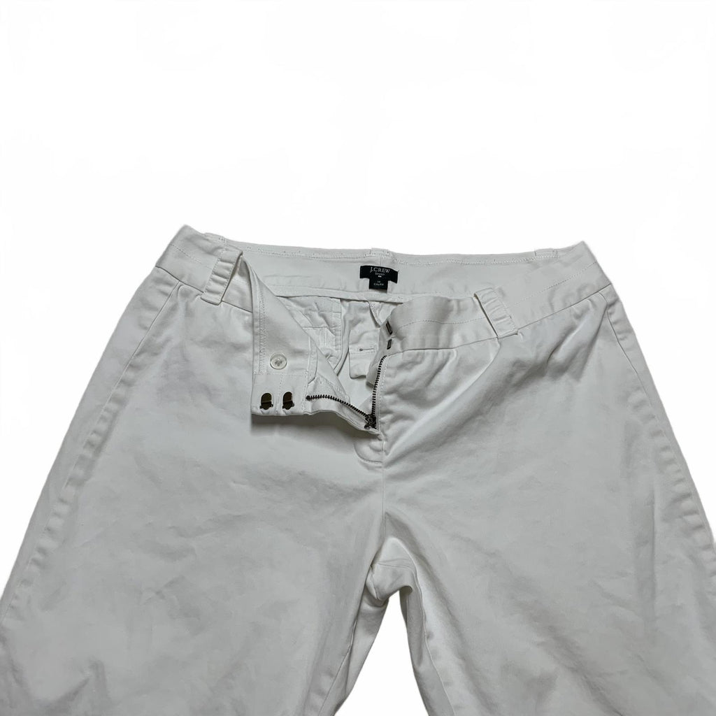 J. Crew Women’s Size 14 White Wide-Leg Cropped Pants City Fit