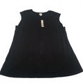 NIC+ZOE Women's Sz XXL Black Sleeveless Top Pullover NWT