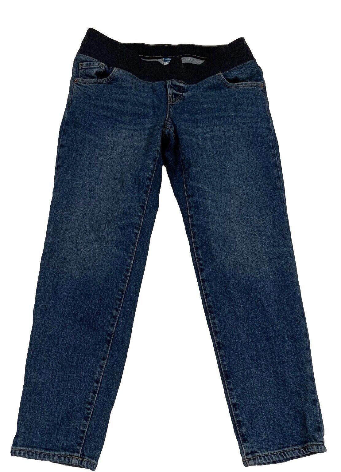 Old Navy Maternity O.G. Size 8 Blue Straight Jeans - Comfortable Fit