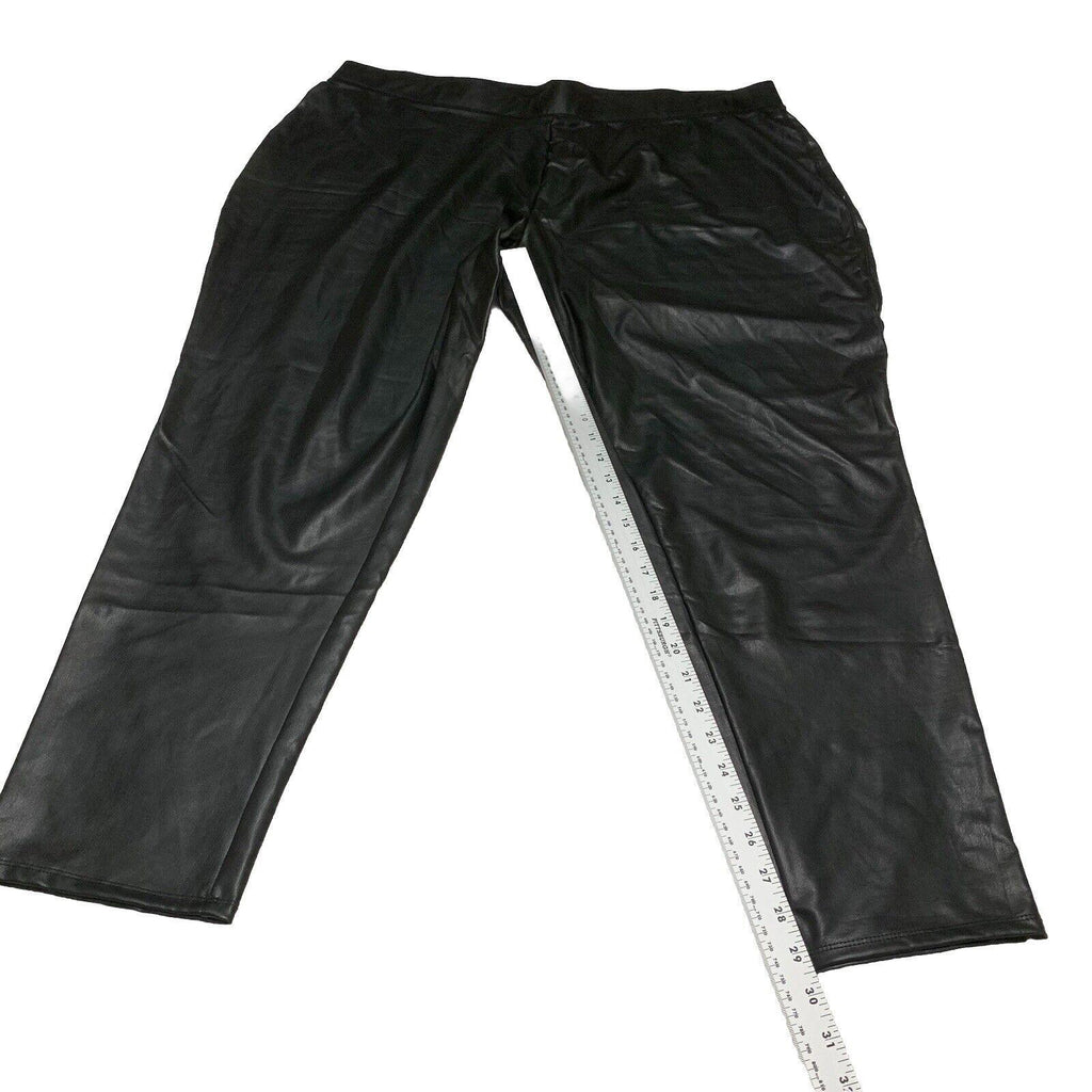 Ashley Stewart  Women’s Pants Size 26/28 Black Faux Leather