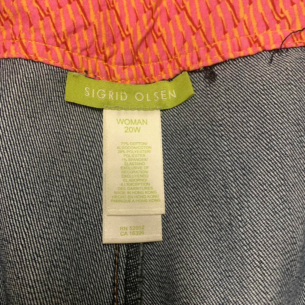 Sigrid Olsen Women's Sz 20 W Denim Jeans  Wide-Leg 44 x 30