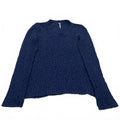 Free People Women's Size L Blue Pullover Long Sleeve Knit Sweater