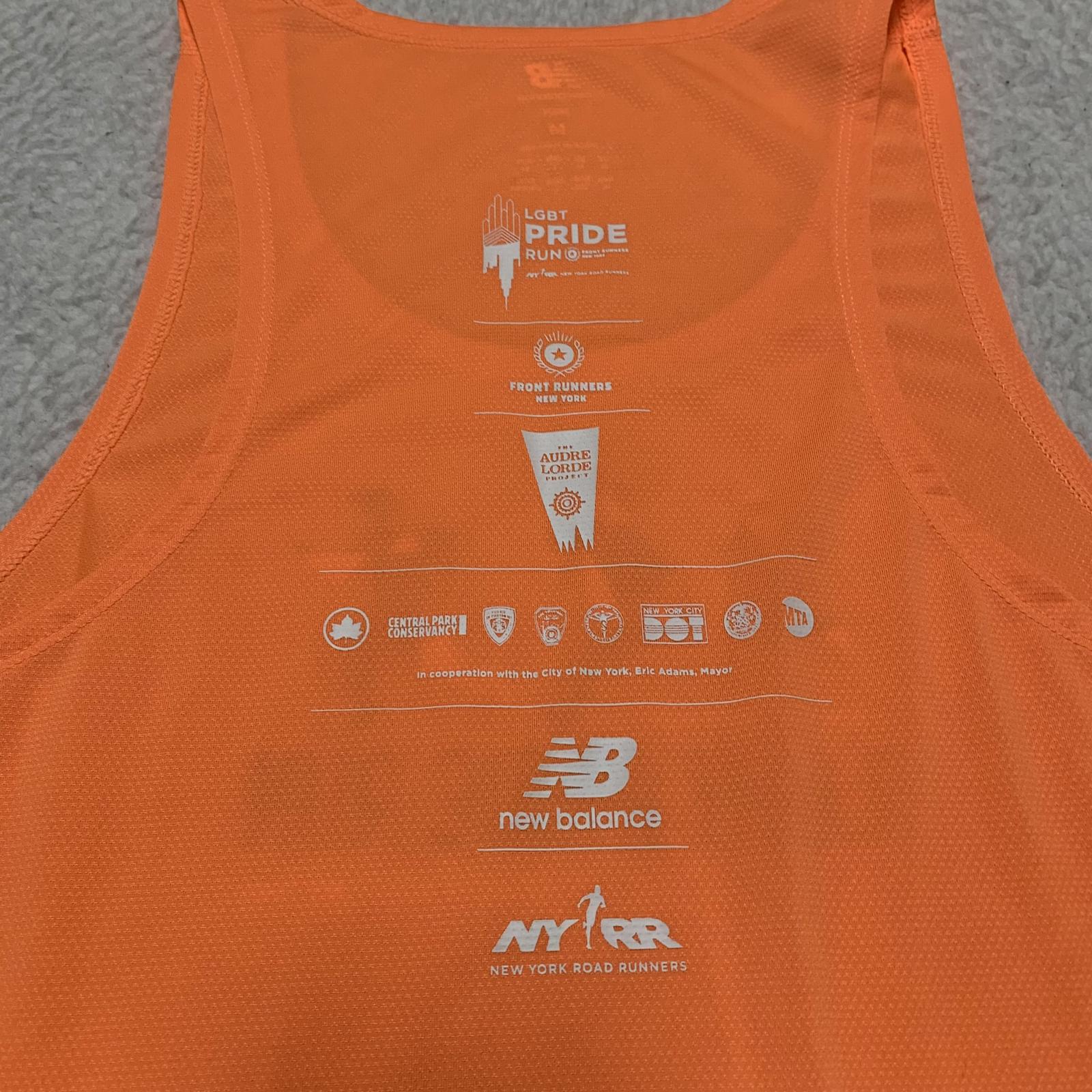 New Balance Men's Medium Orange LGBT Pride Run Tank Top NY 2024