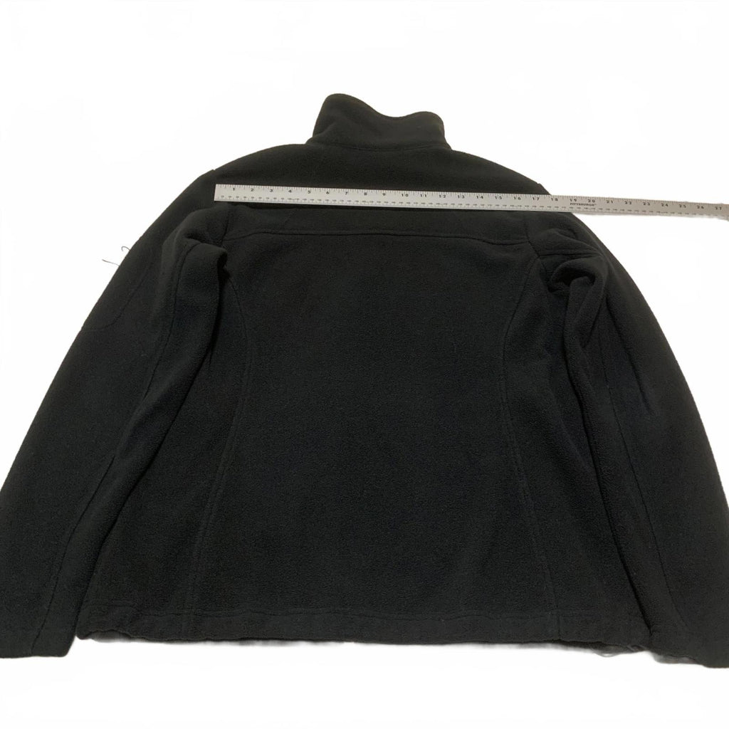 Columbia Women's Large Black Fleece Jacket Full Zip Outdoor Hiking Warm Layer