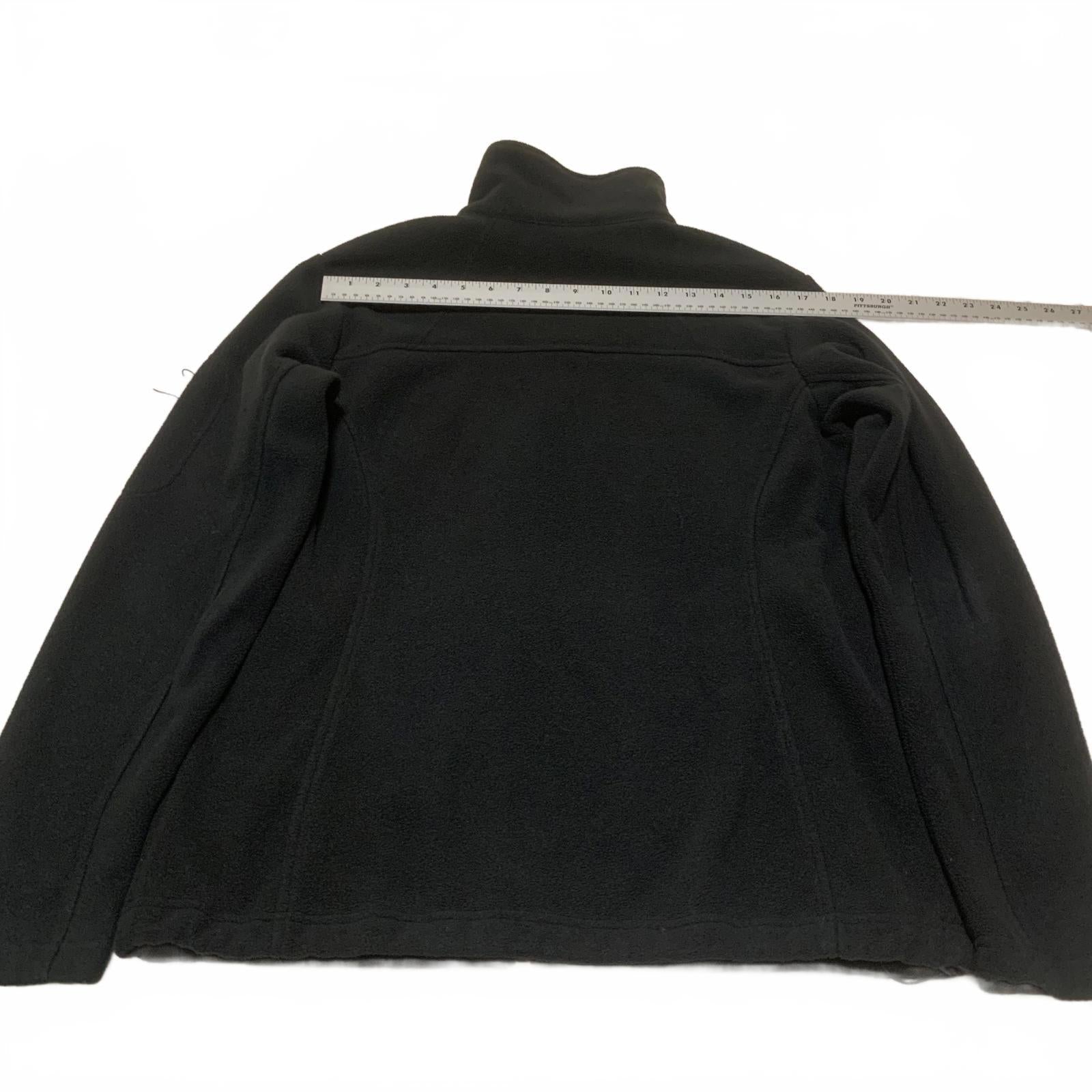 Columbia Women's Large Black Fleece Jacket Full Zip Outdoor Hiking Warm Layer