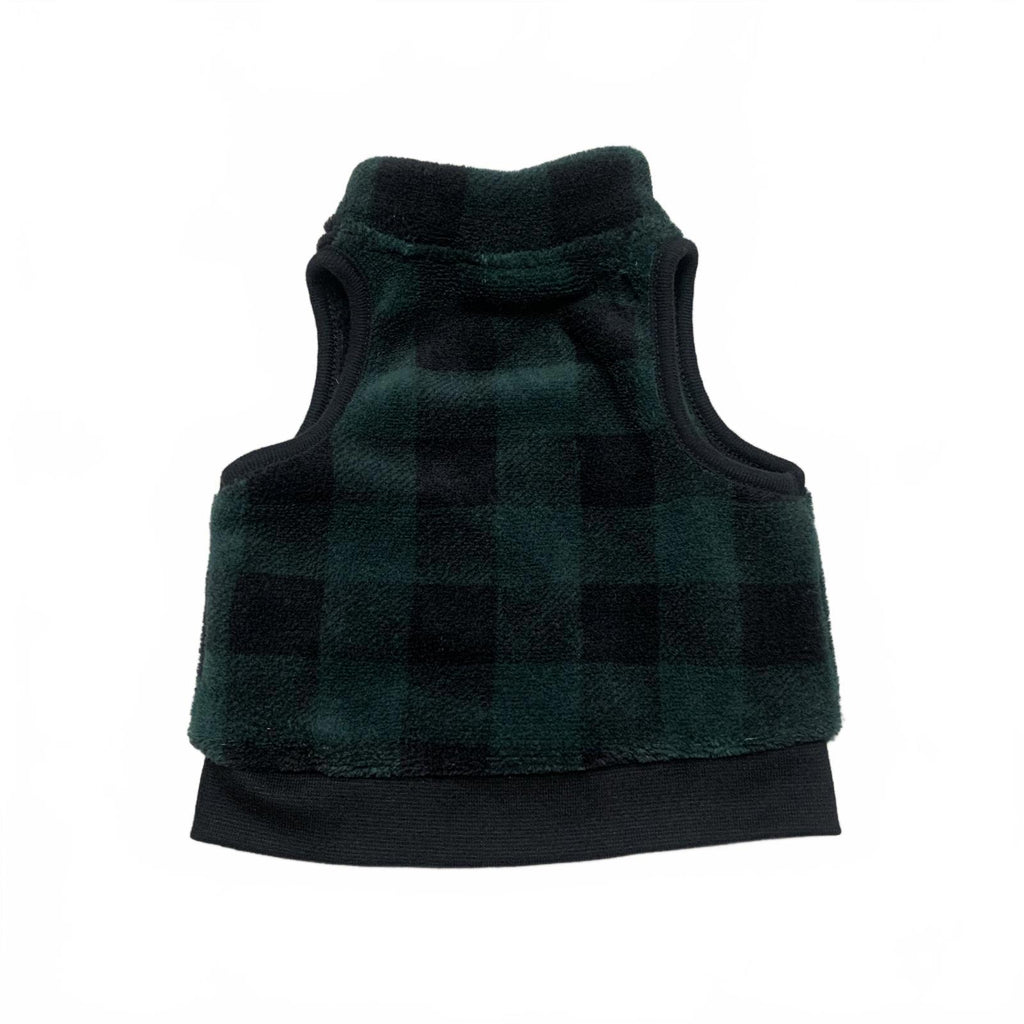 Emporio Baby Unisex 0-3 Months Green Plaid Fleece Vest