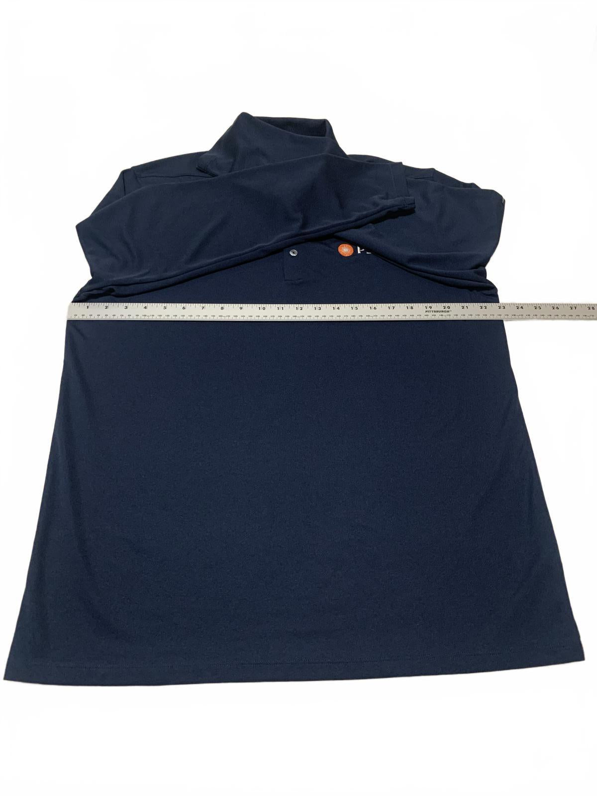 Nike Men's Size L Navy Blue Long Sleeve Polo Shirt PSEG Corporate Logo