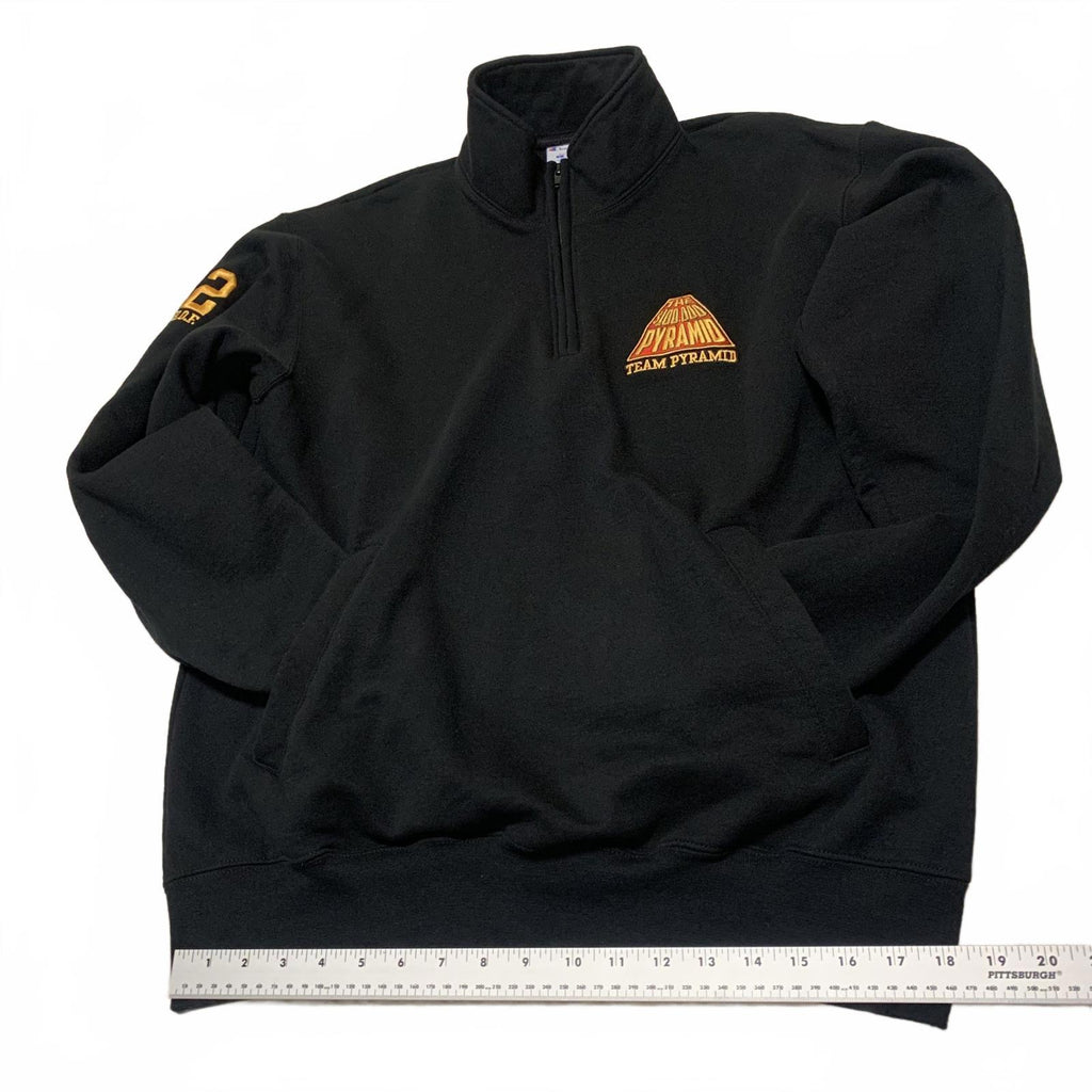 Champion Eco Authentic Men’s Team Pyramid Size L Black Quarter-Zip Sweatshirt