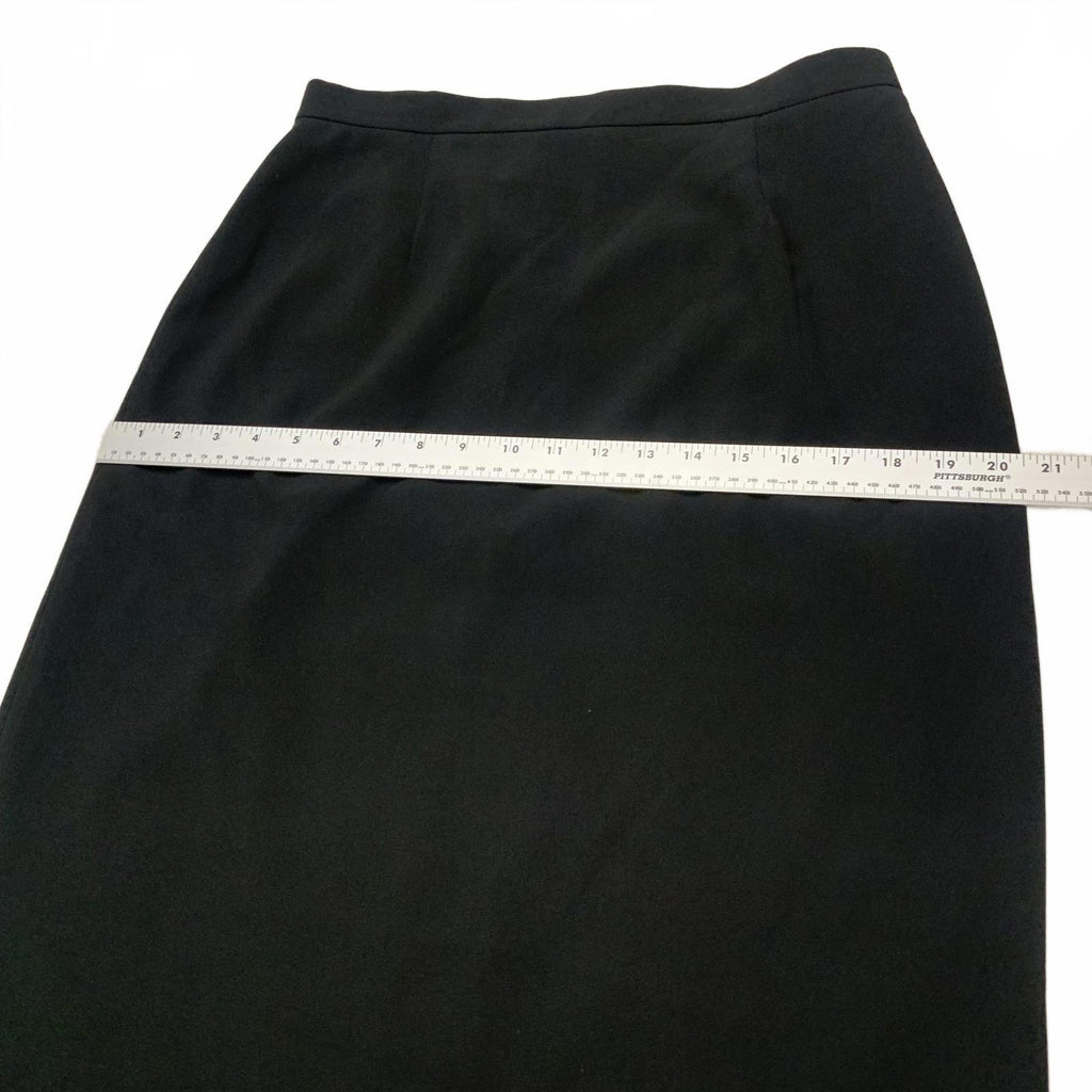 Vintage Jones New York Platinum Womens Sz 12 Black Pencil Skirt W30