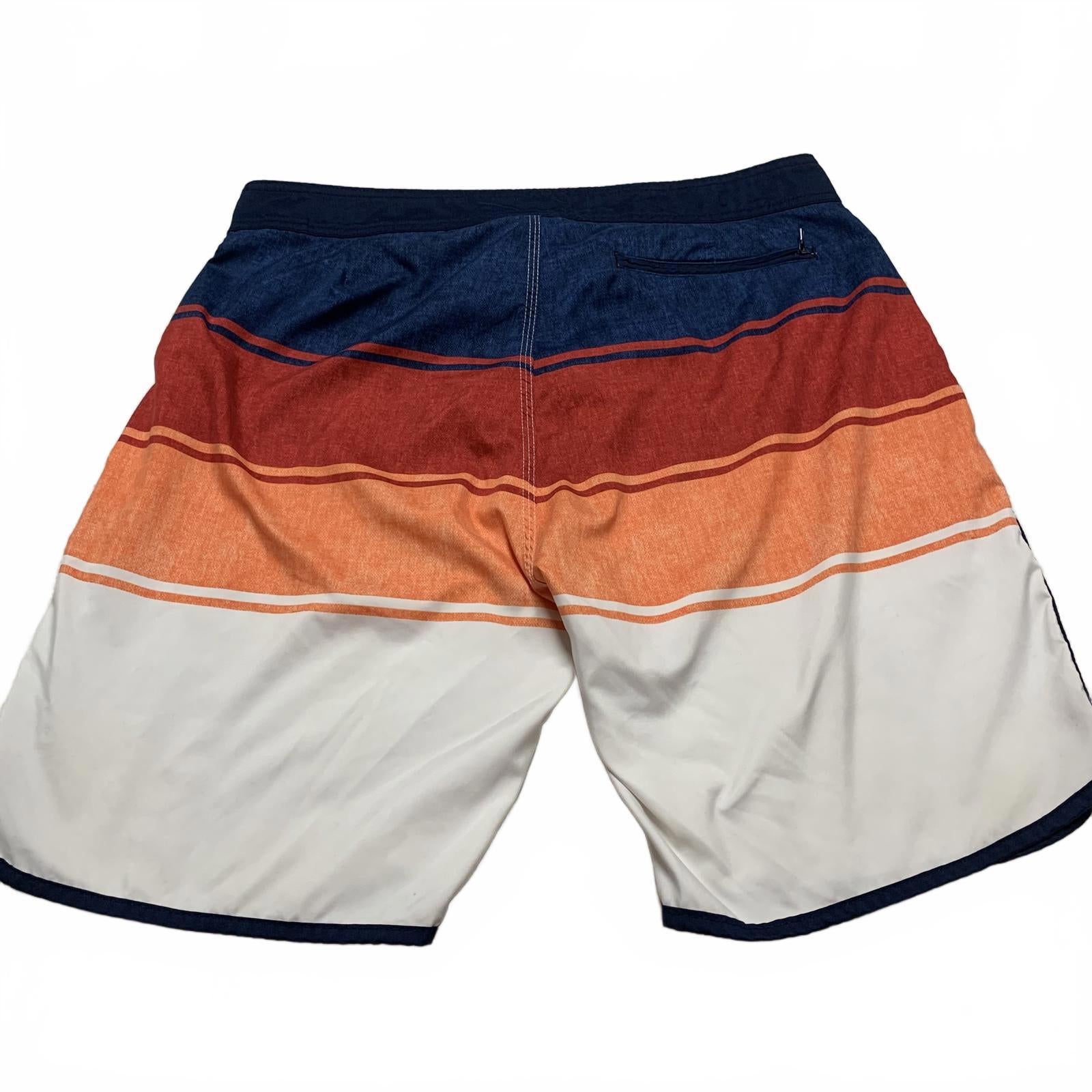 Old Navy Men's Size Large Colorblock Stripes Trunks Board Shorts Swimwear