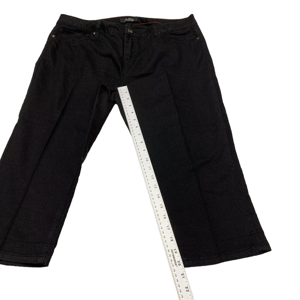 Royalty By YMI Woman Size 16 Cropped Black Jeans Stretch Denim