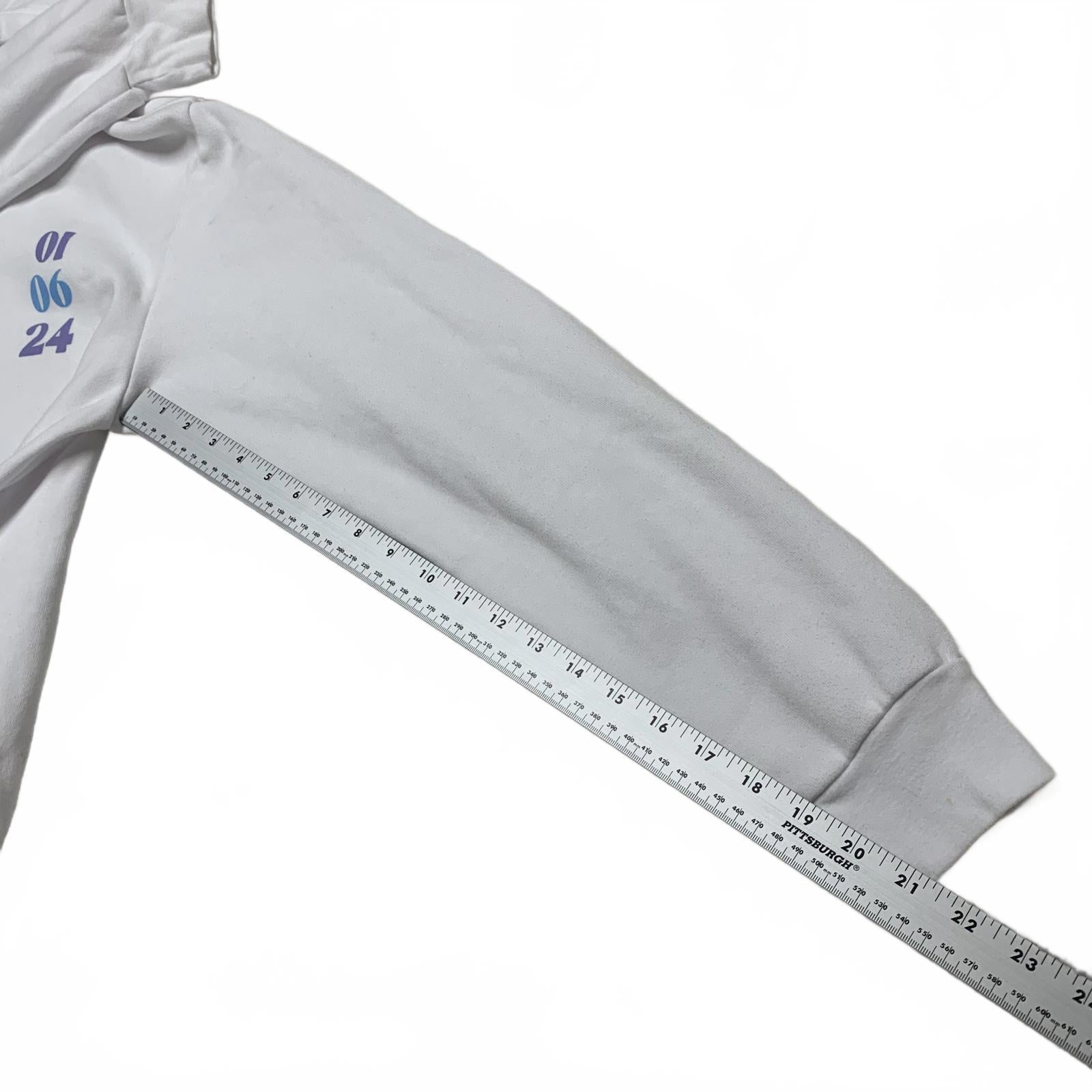Bella + Canvas Fleece Collection Women's Medium White Graphic Design Hoodie