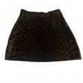 Zara TRF Women's Velvet Leopard Print Mini Skirt XS Brown Black Y2K Retro