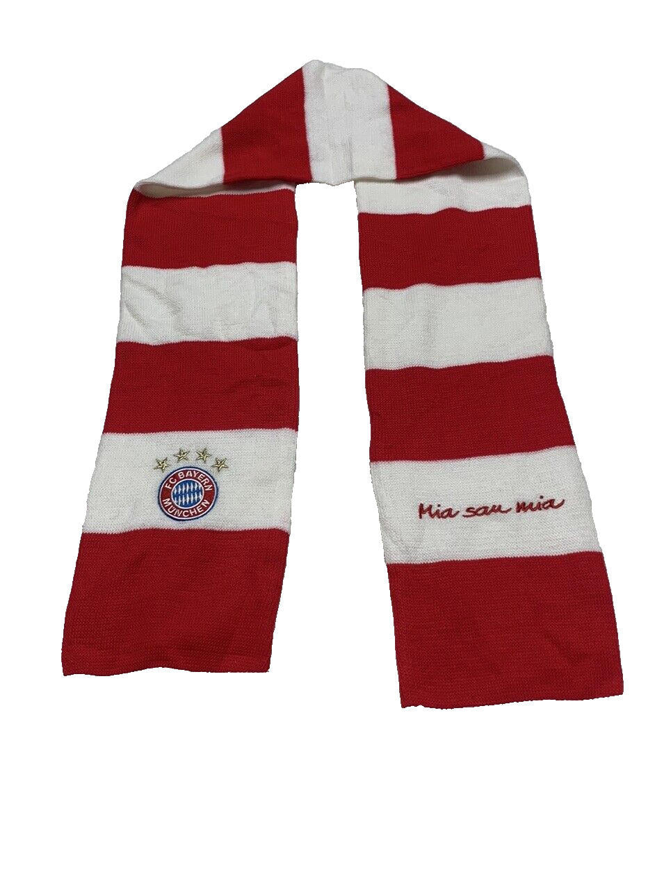 Manchester United Scarf One Size Fits All Striped Red White Football Soccer