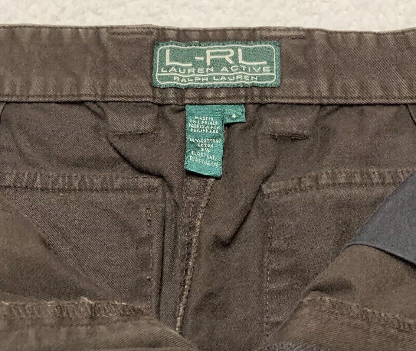 RLR Ralph Lauren Active Women’s Sz 4 Brown Casual Hiking Camping Chino Pants