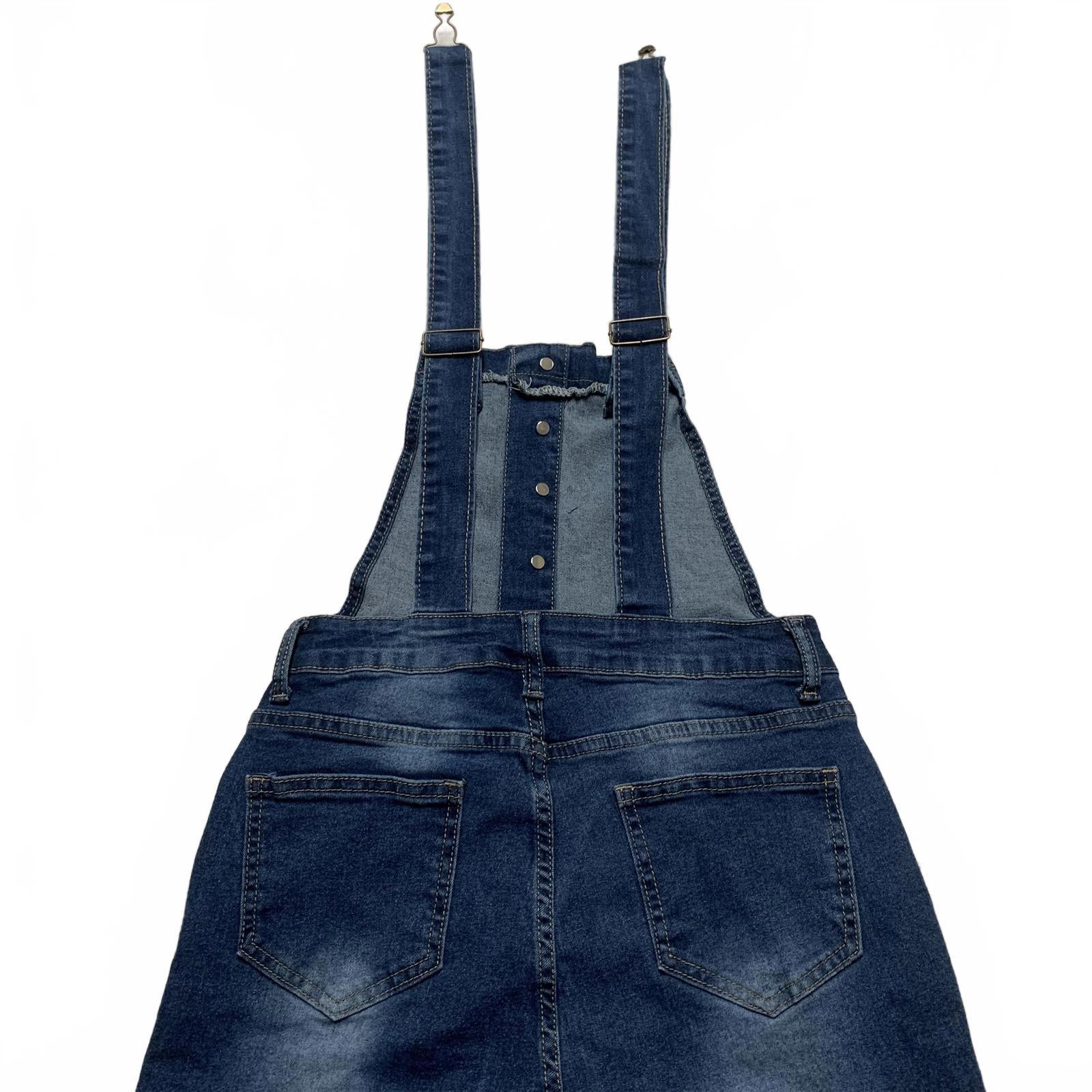 Denim Overalls Women's Size Small Blue Flared Legs Jeans