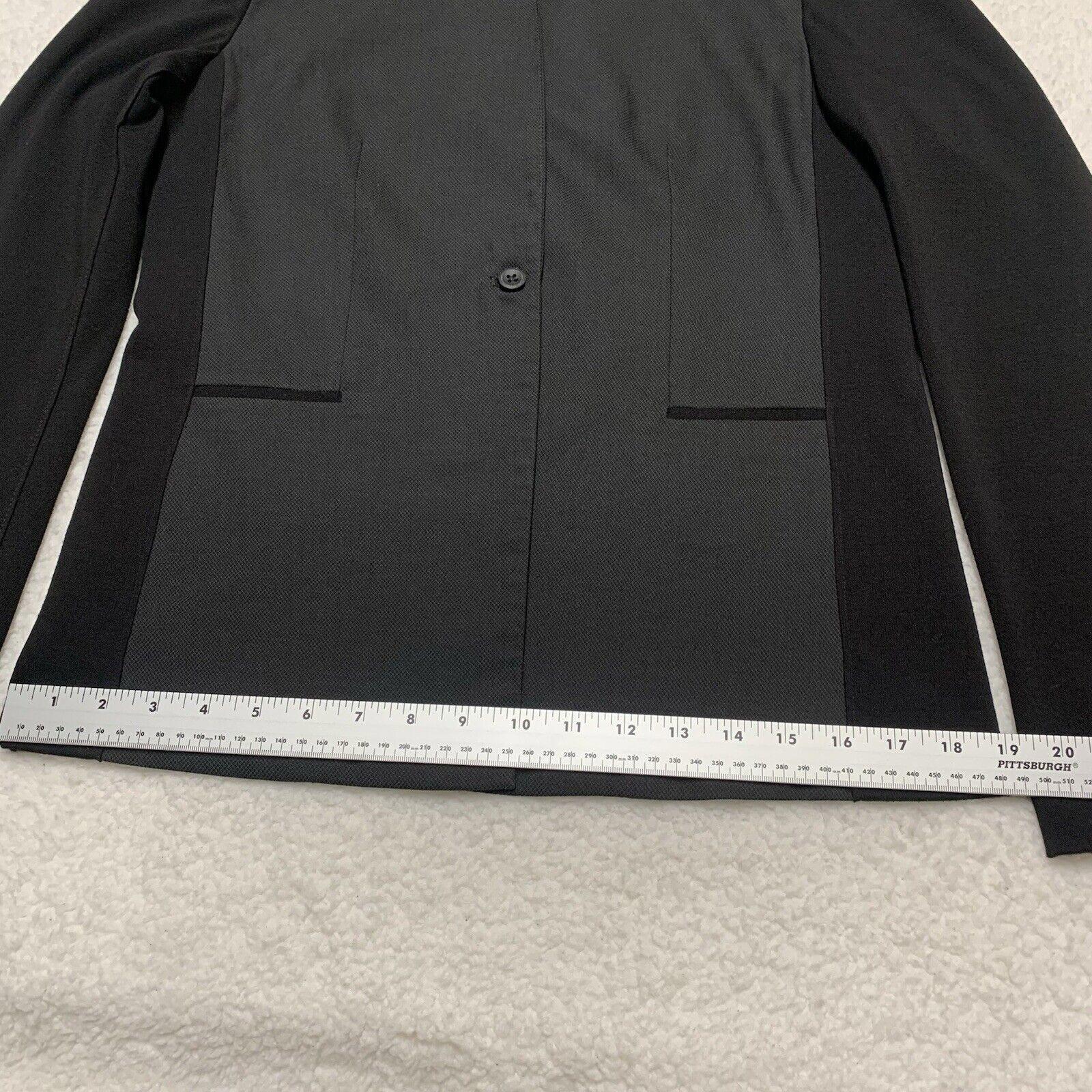 Tahari Knit Blazer Dual Texture Women Size 4 Jacket Black Gray