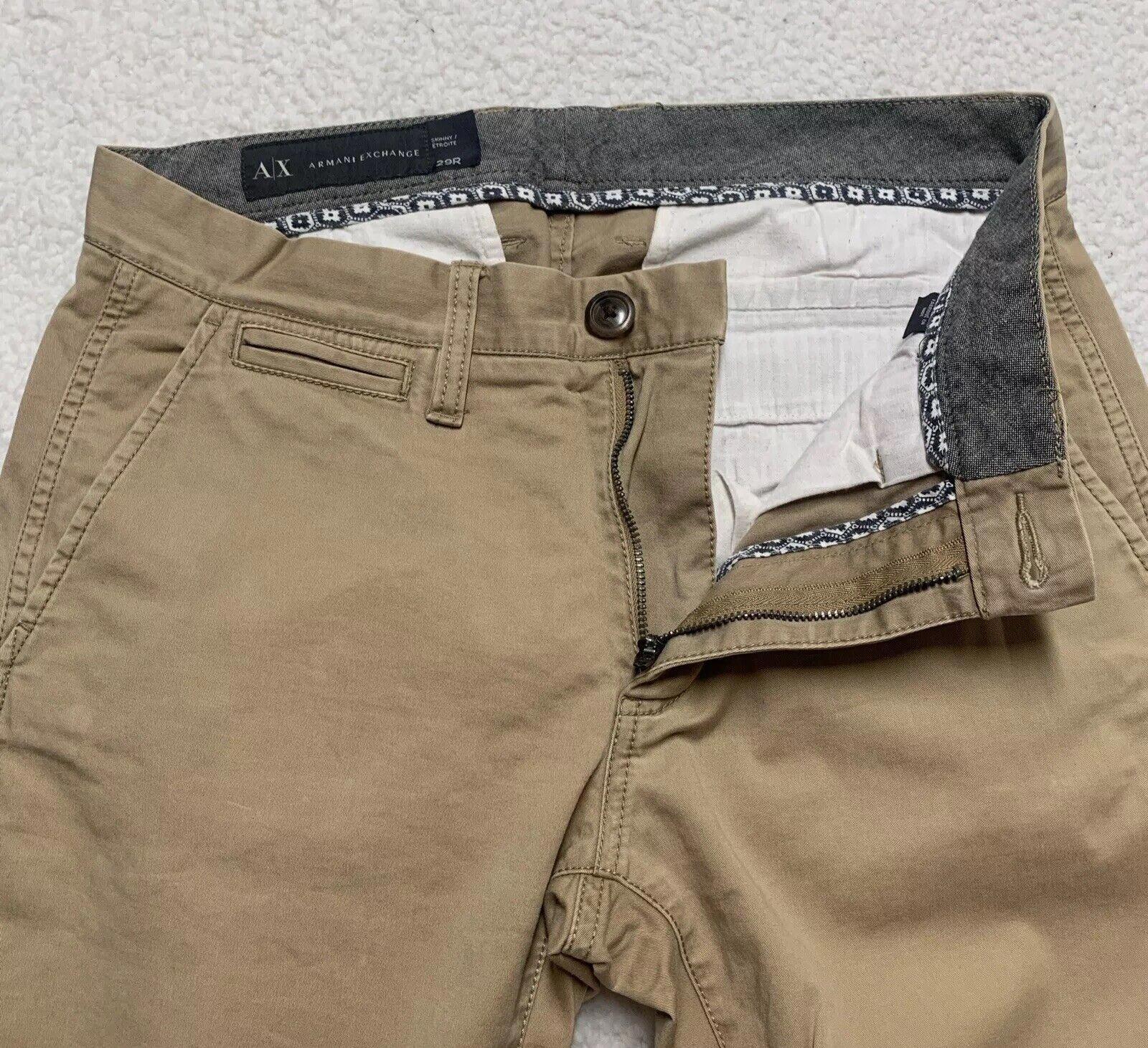 A/X Armani Exchange Men's Size 29R Cotton Skinny Chino Style Straight Leg