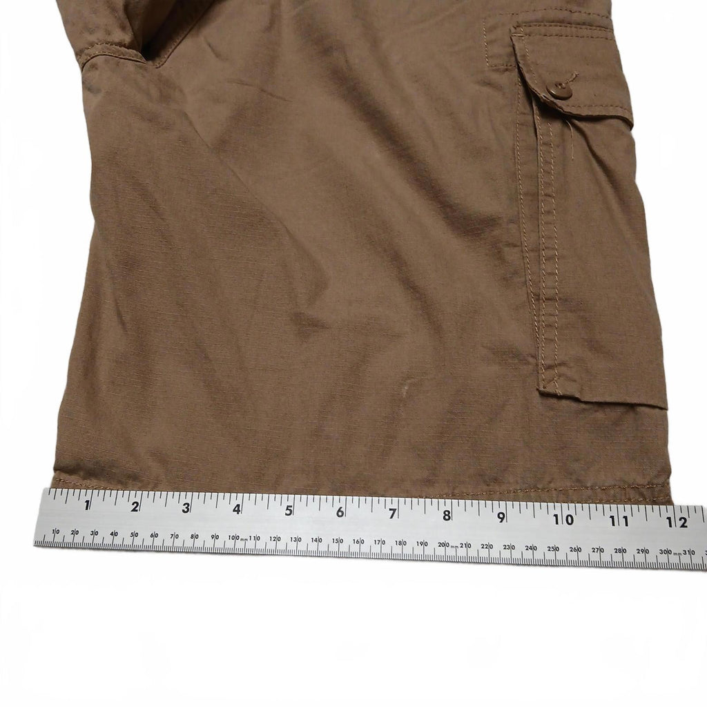 VTG Nautica Jeans Mens Sz 33/33 Khaki Cargo Shorts India W36