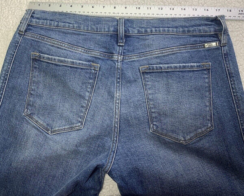 Kancan Jeans Women's Size 13 30 Blue Distressed Straight Leg