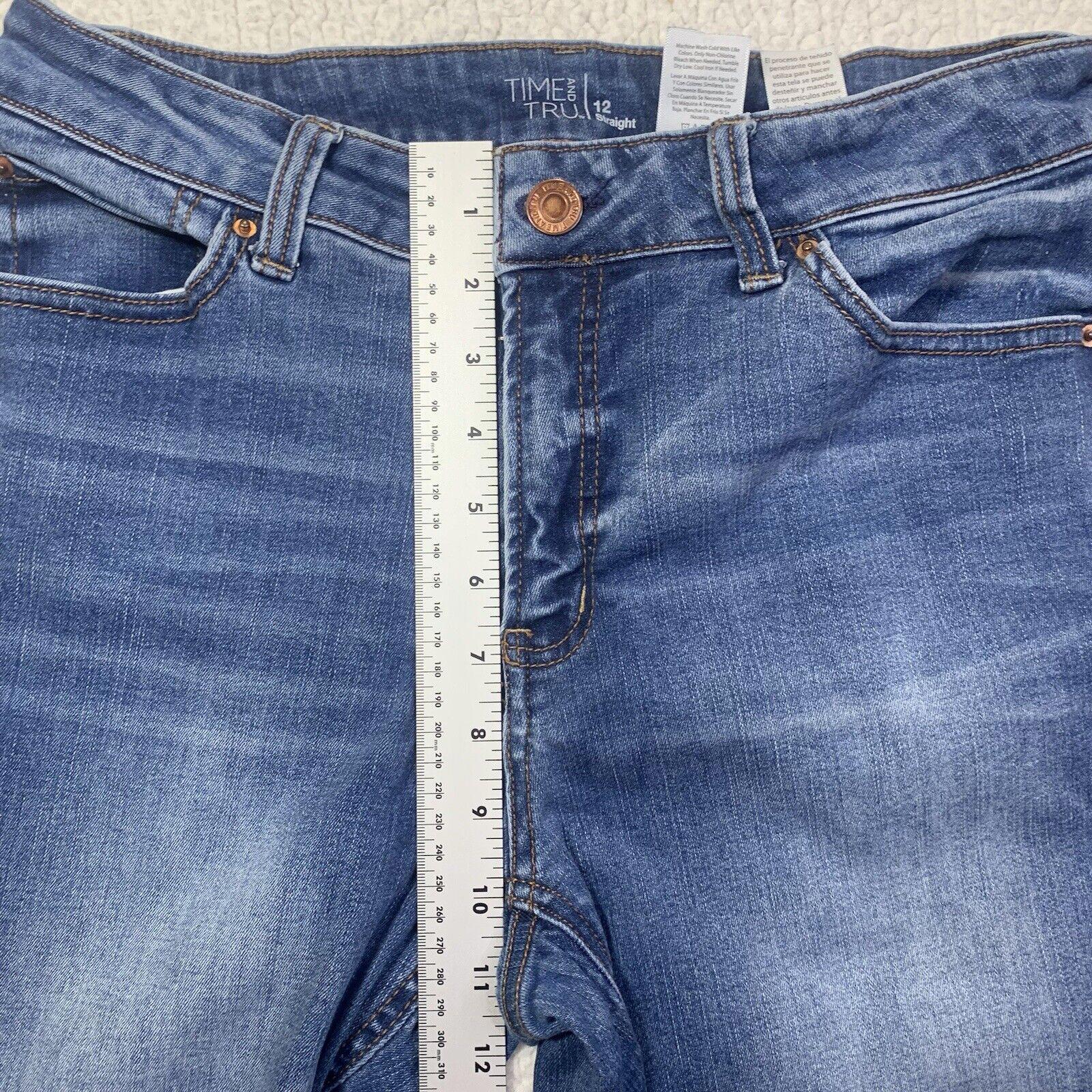 Time And True Jeans Women 12 Blue Straight Leg  Dark Wash