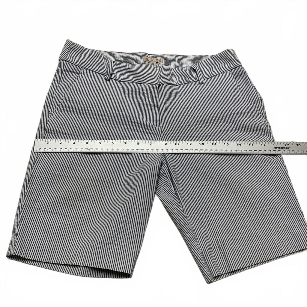 VTG Lila Rose Womens Striped Bermuda Stretch Shorts Sz 10 W32