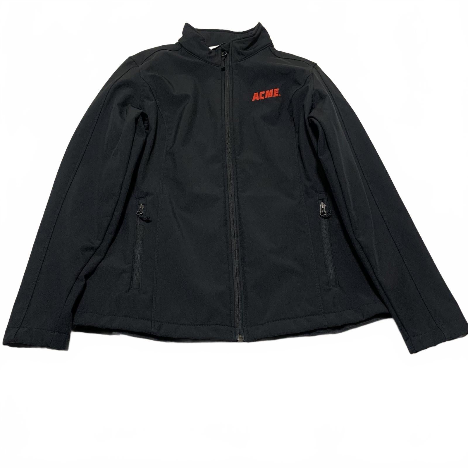Port Authority Women's L Black Softshell Fleece Jacket  ACME Zip Up Outerwear