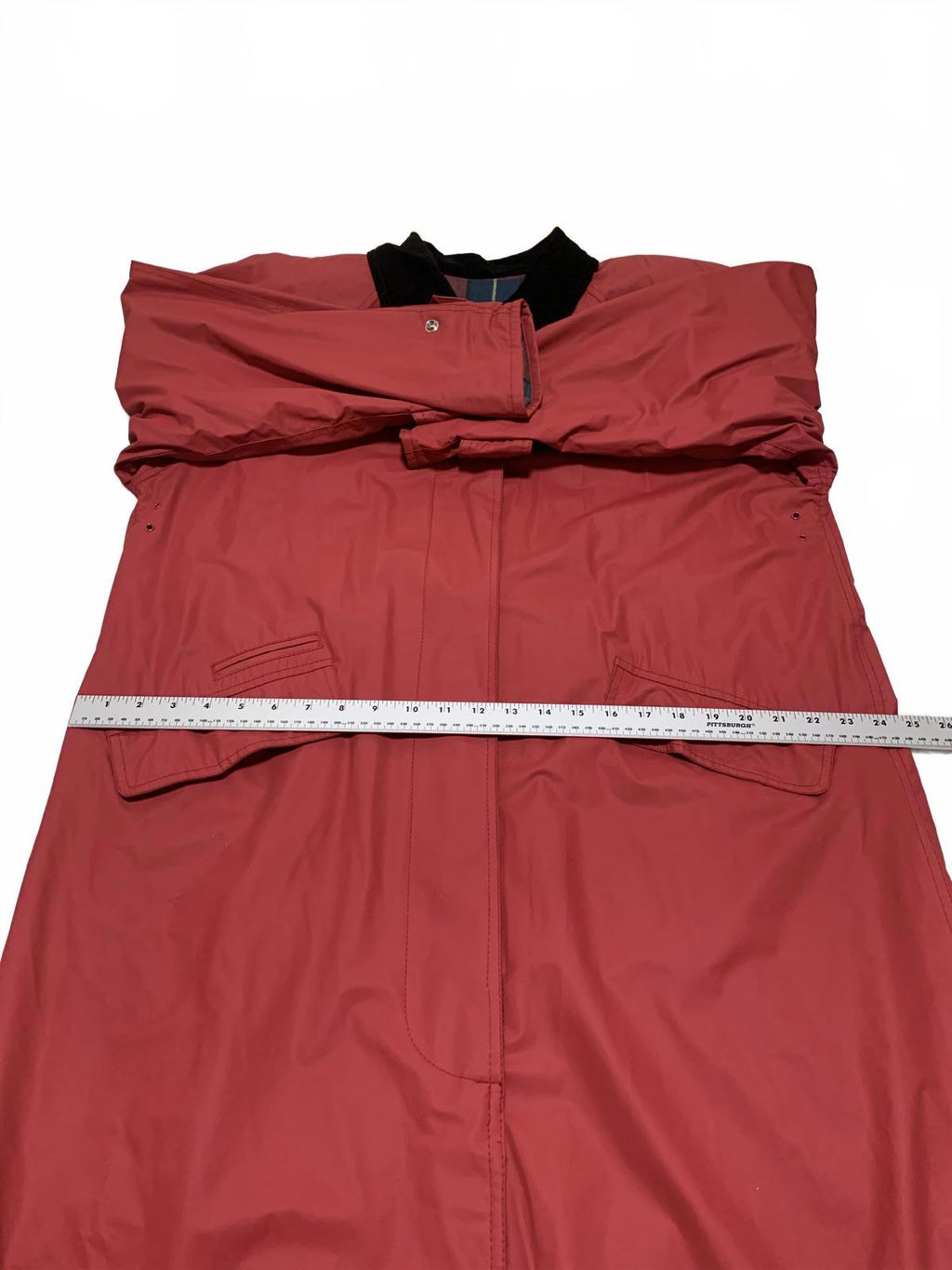 Vintage Misty Harbor Women's L Red Casual Rain Jacket Plaid Pattern PVC shell
