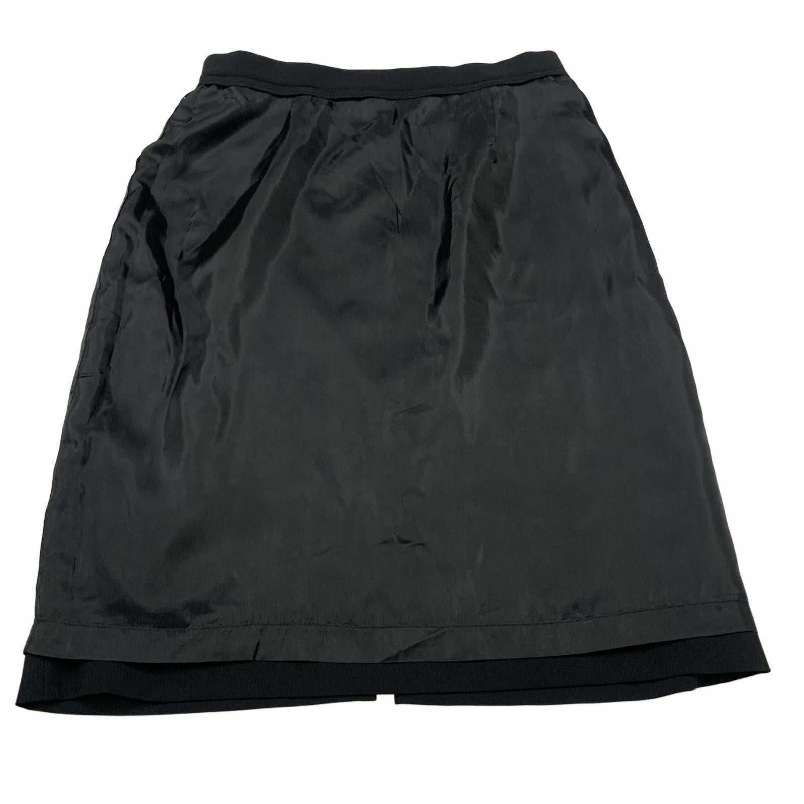 Vintage Jones New York Platinum Womens Sz 12 Black Pencil Skirt W30