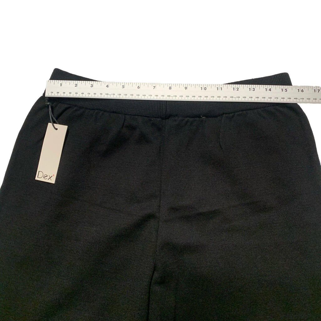 Dex Clothing Women’s X Large Black Noir Wide Leg Gaucho Culottes Cropped Pants