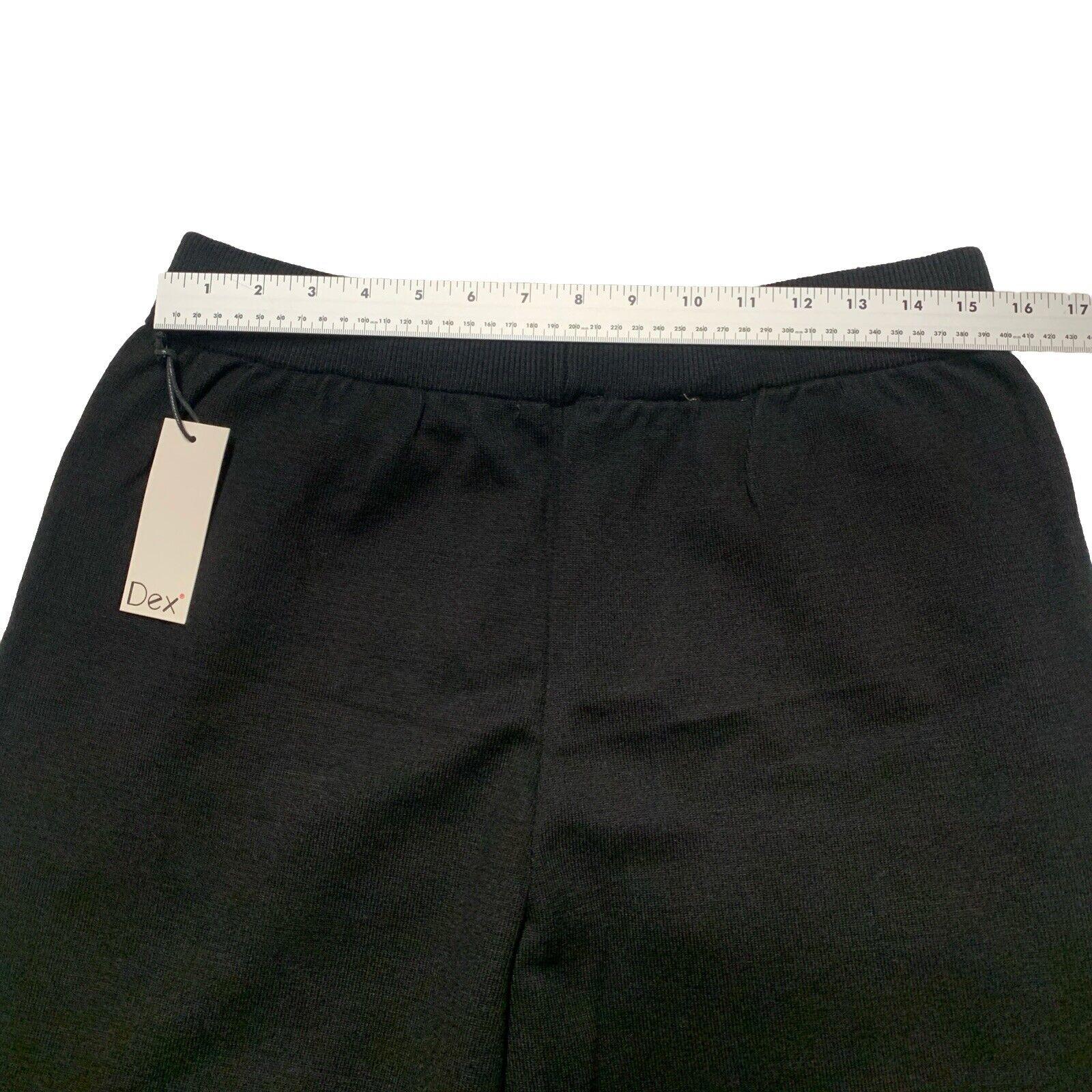 Dex Clothing Women’s X Large Black Noir Wide Leg Gaucho Culottes Cropped Pants