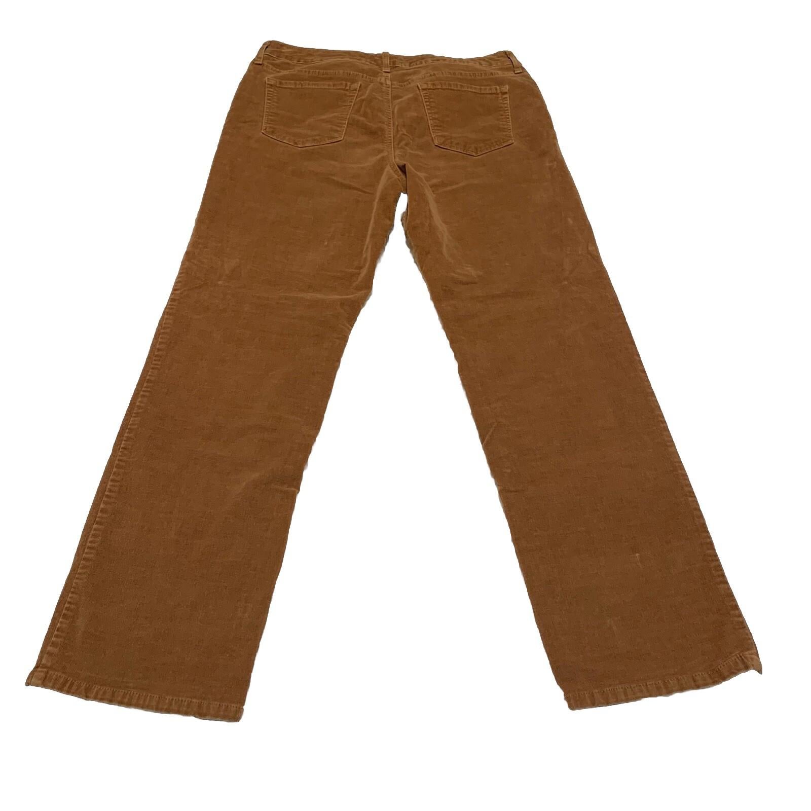 Bandolino Women's Corduroy Pants Sz 12 Brown Mandie Style  Straight Leg